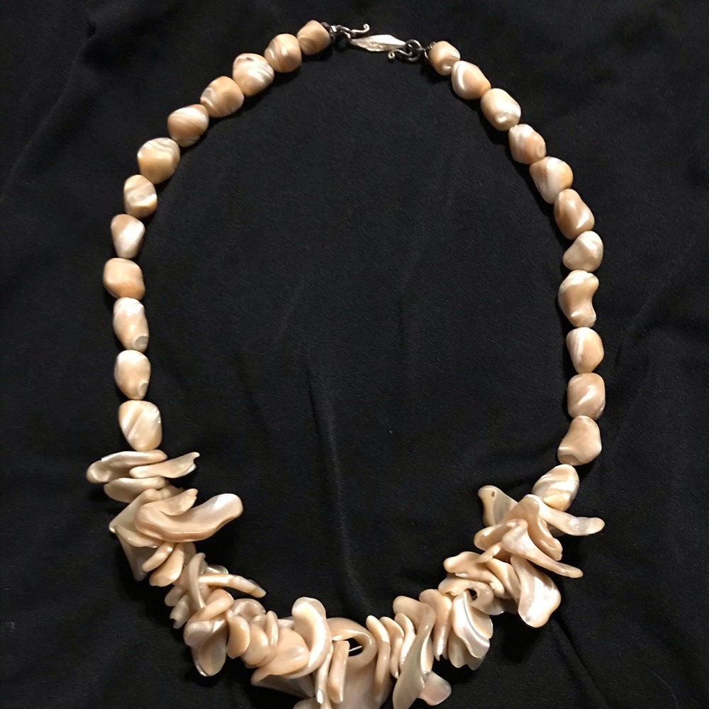 Artisan Mother of Pearl Sterling Necklace